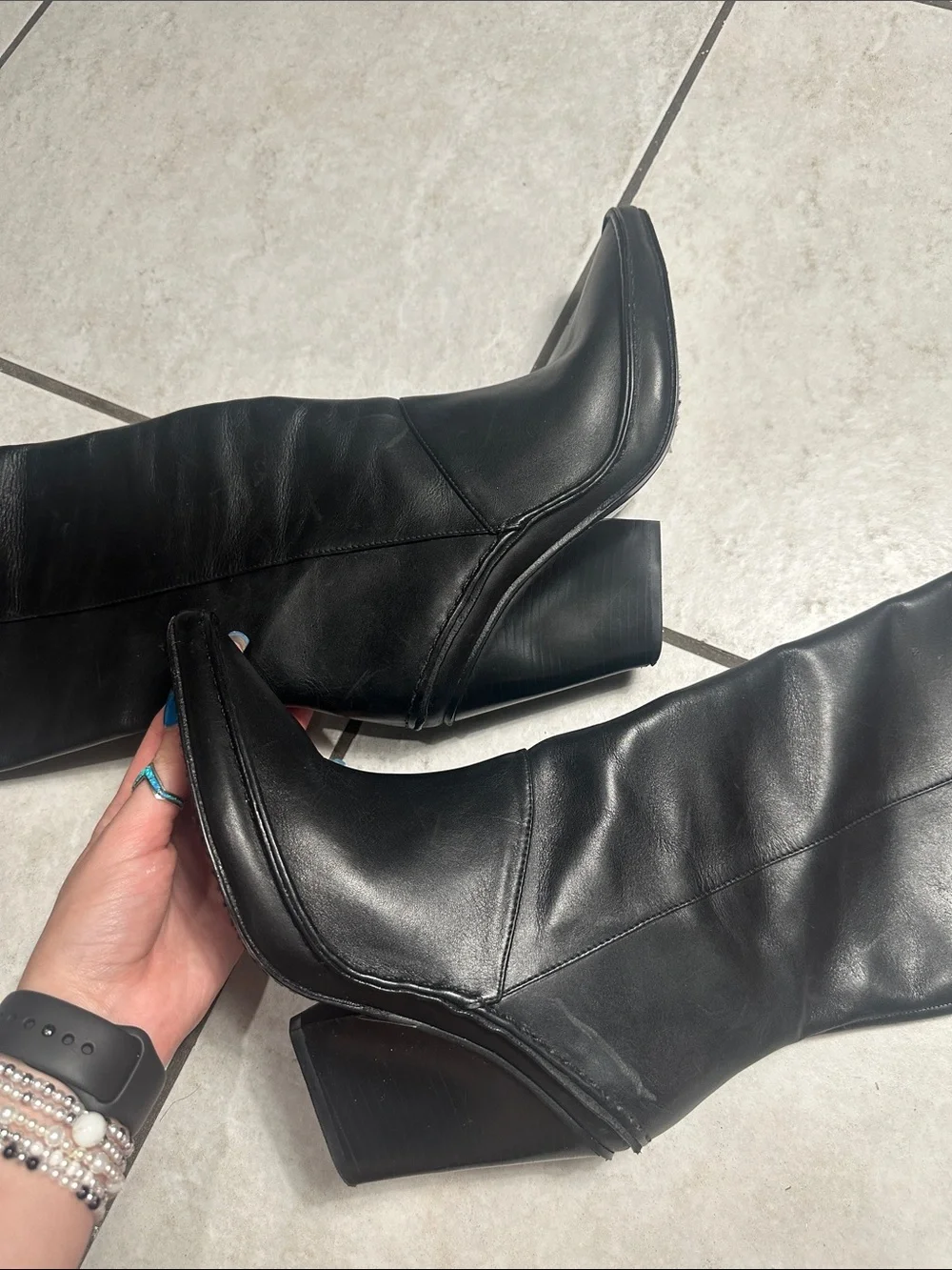 Tory Burch Lila Pointed Toe Knee Boots